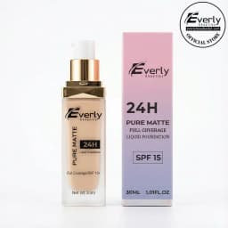 Everly Beauties Pure Matte Full Coverage Liquid Foundation with SPF 15+ thumbnail 1