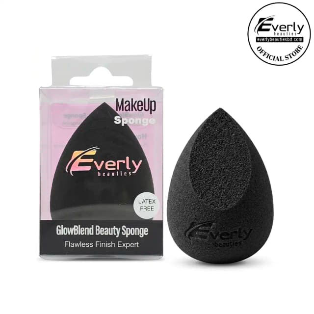 Everly Beauties Glow Blend Beauty Sponge Black