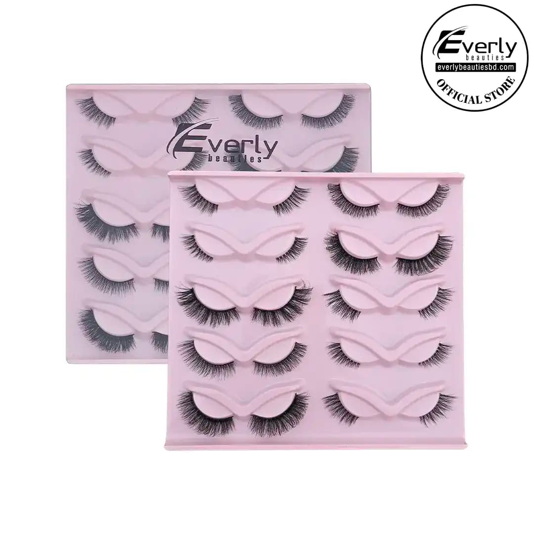 Everly Beauties 10Pairs Mixed Style Eyelash Set