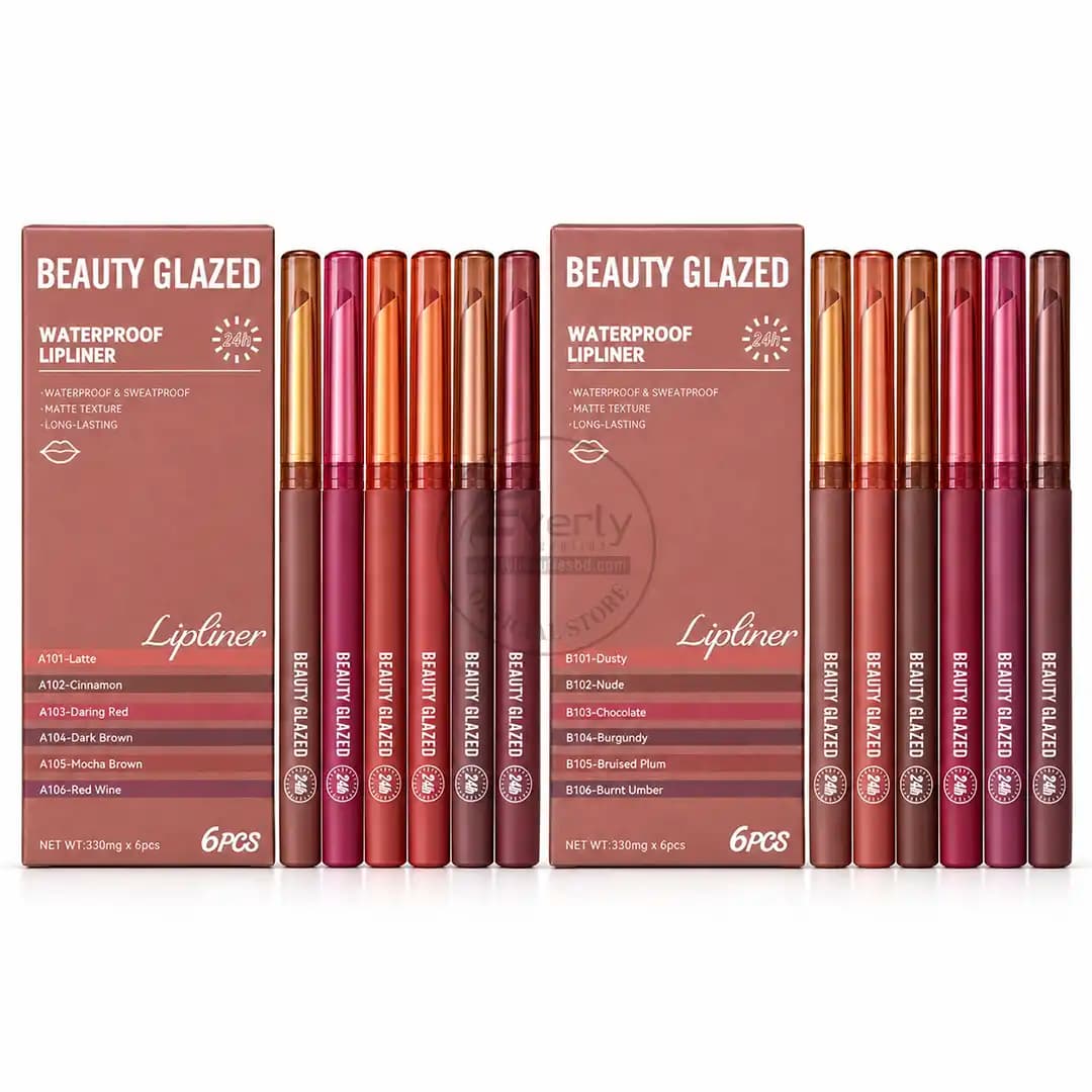 Beauty Glazed Waterproof & Sweatproof Matte Lipliner 6pcs Set
