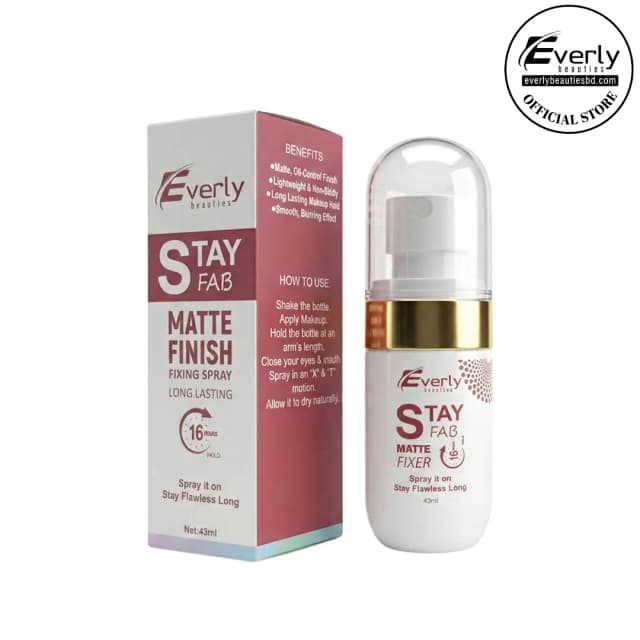 Everly Beauties Stay Fab Matte Fixing Spray – Shine Control Makeup Setting Spray