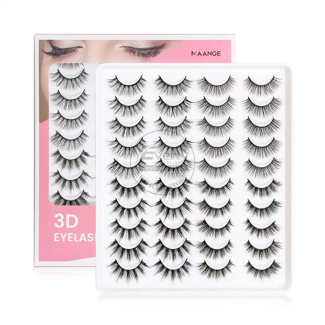 MAANGE 20Pair 3D False Eyelash Set - 4 Different Designs