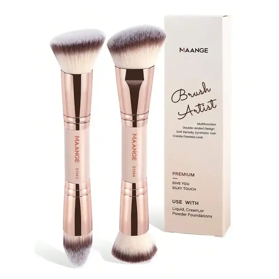 MAANGE Brush Artist 2pcs Double-Ended Makeup Brush Set