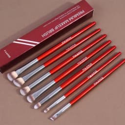 MAANGE 7pcs Red Eye Makeup Brush Set with Box thumbnail 2