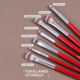 MAANGE 7pcs Red Eye Makeup Brush Set with Box thumbnail 4