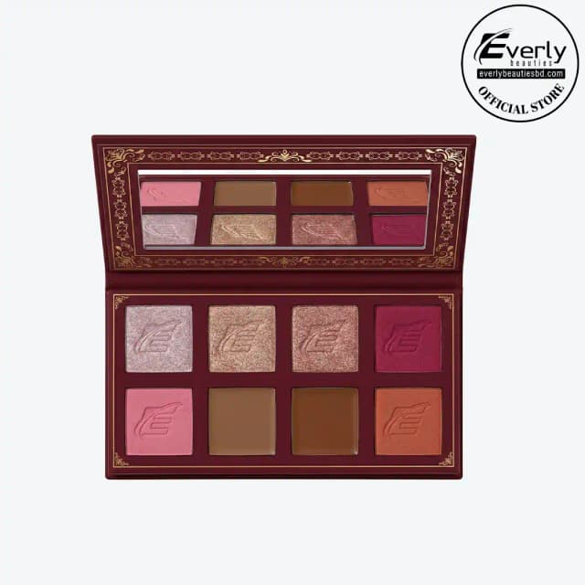 Everly Beauties Signature Luxe Face & Eye Palette - Blush, Highlighter & Contour