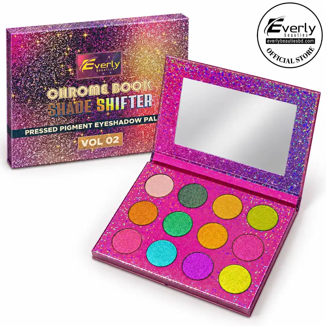 Everly Beauties Chrome Book Shade Shifter Vol. 2 Multichrome Pressed Pigment Palette
