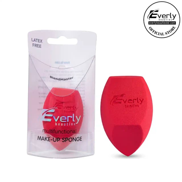 Everly Beauties Blend Master Multifunctional Makeup Sponge - Red