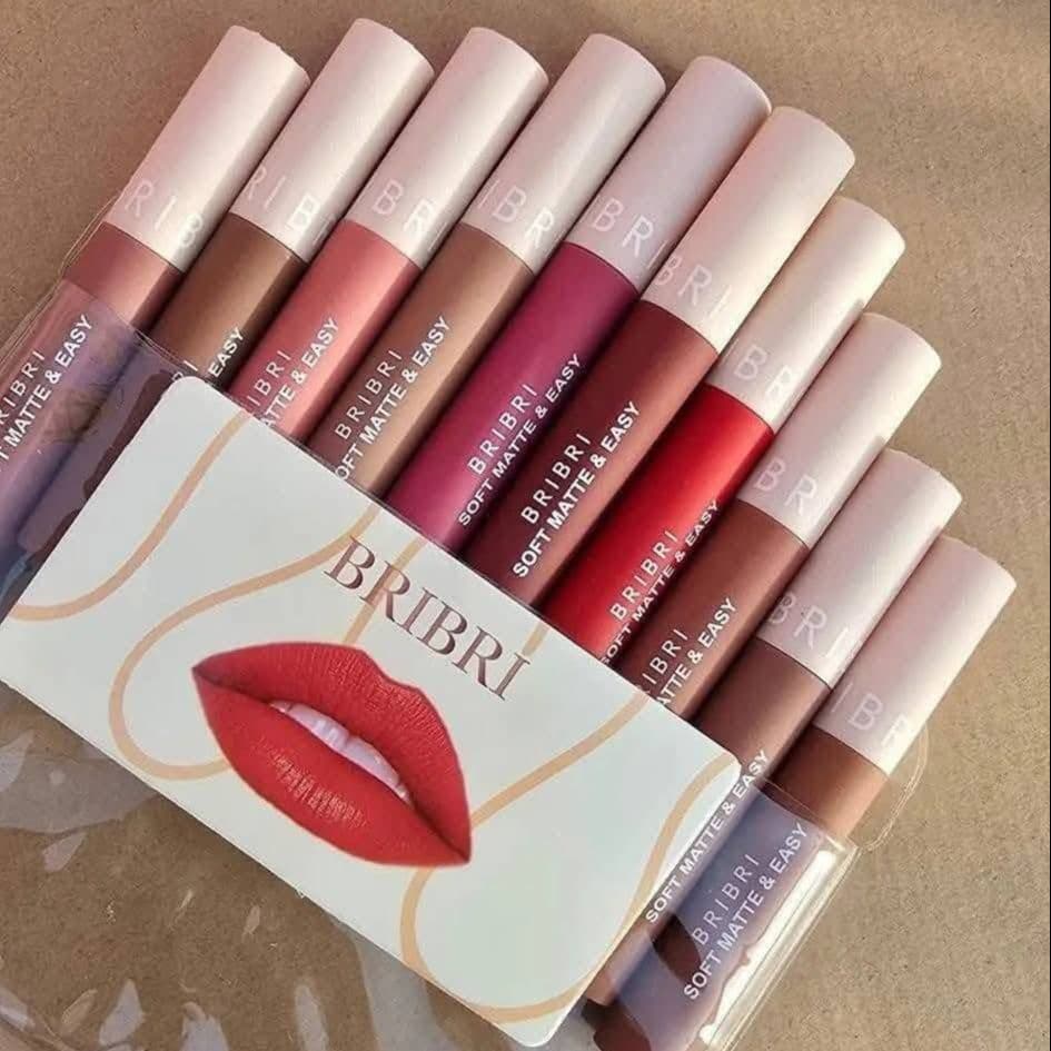 Bribri 10Pcs Matte Lipstick Set