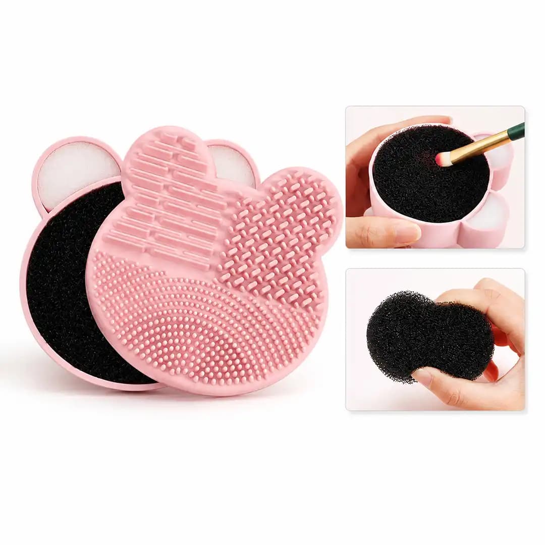 MAANGE Makeup Brush Cleaner Silicone Washing Tool with Sponge