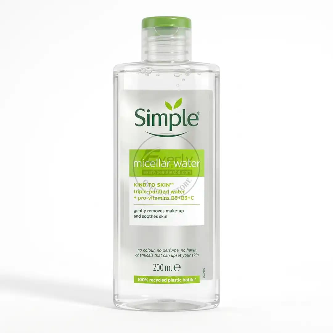 Simple Kind to Skin Micellar Cleansing Water for Sensitive Skin & Makeup Removal - 200ml