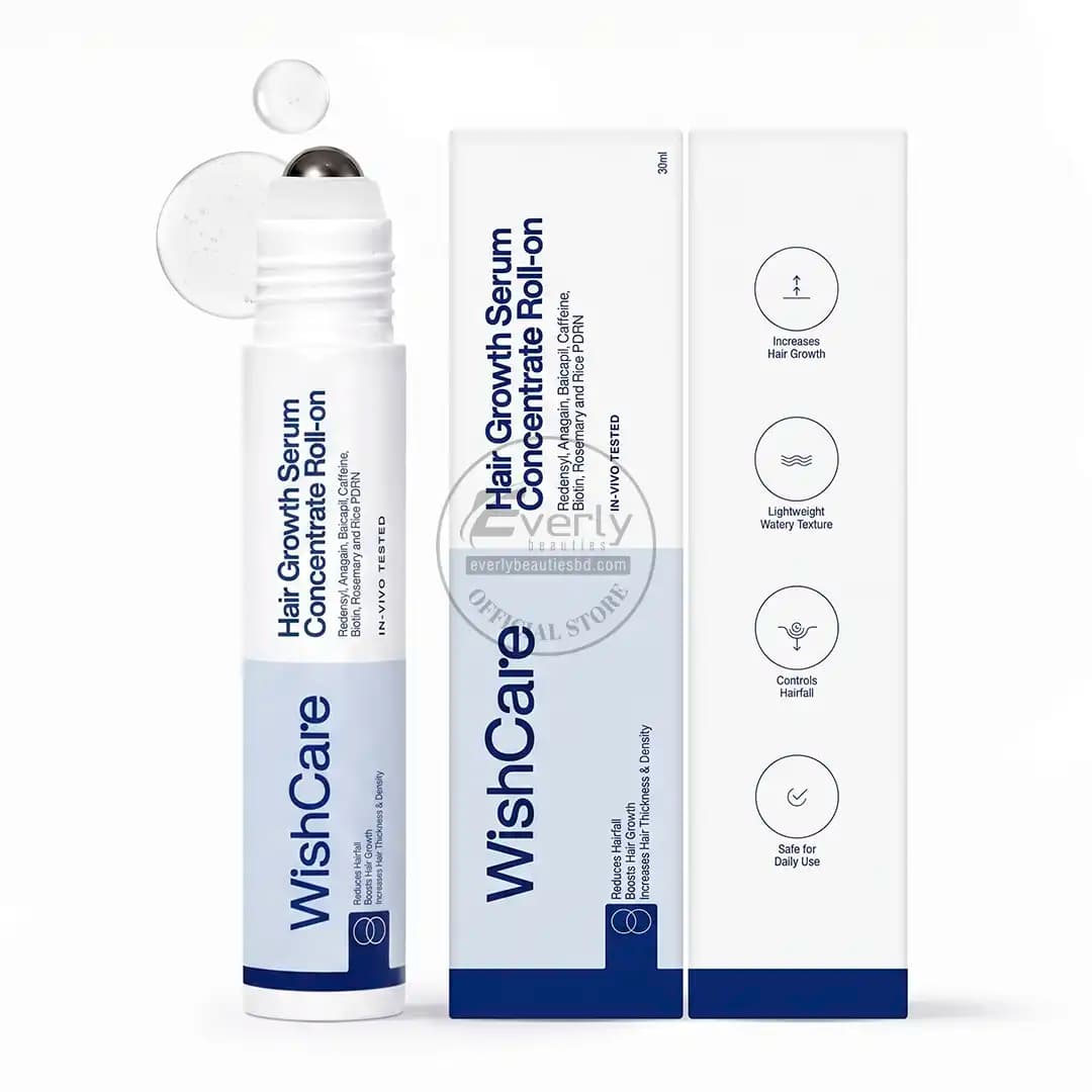 WishCare Hair Growth Serum Concentrate Roll-On with Redensyl, Anagain & Baicapil - 30ml