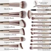 MAANGE 18Pcs Face & Eye Professional Makeup Brushes Set - Rose Gold - Image 3
