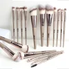 MAANGE 18Pcs Face & Eye Professional Makeup Brushes Set - Rose Gold - Image 2