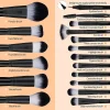 MAANGE 18Pcs Professional Makeup The Brush Set - Black - Image 2