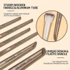 MAANGE 18Pcs Professional Makeup The Brush Set - Golden - Image 2