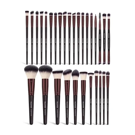 MAANGE 30Pcs Professional Makeup Brush Set – Premium Soft Synthetic Bristles | Face, Eye, and Lip Brushes for Foundation, Blending, Contouring, Eyeshadow & More