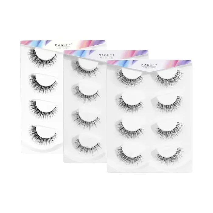 MAANGE Magefy 4 Pairs Natural & Dramatic False Eyelashes – Lightweight, Reusable, Soft 3D Faux Mink Lashes for All-Day Comfort - Image 1