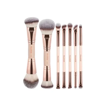 MAANGE 7 Pcs Double-Ended Makeup Brush Set – Foundation, Powder, Blush & Eyeshadow Brushes for Face & Eye Makeup HZS2500731-X