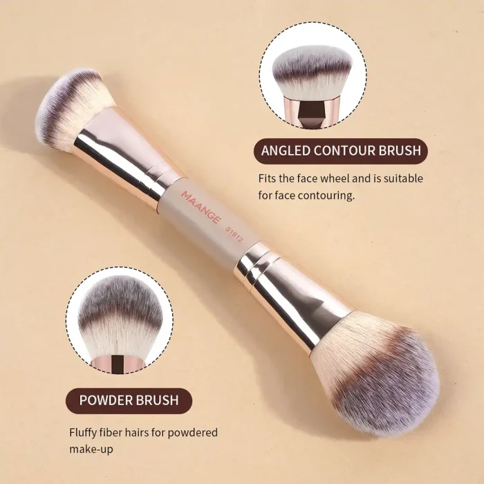 MAANGE 7 Pcs Double-Ended Makeup Brush Set – Foundation, Powder, Blush & Eyeshadow Brushes for Face & Eye Makeup HZS2500731-X - Image 3