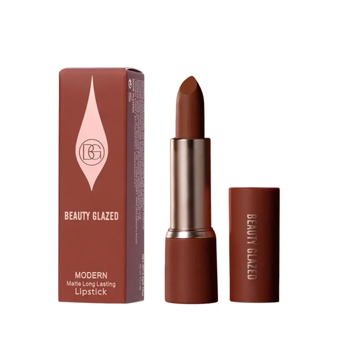 Beauty Glazed Matte Bullet Lipstick – Long-Lasting, High Pigment, Smooth Velvet Finish, Non-Drying, Lightweight & Transfer-Resistant Lipstick for All-Day Wear - Image 1