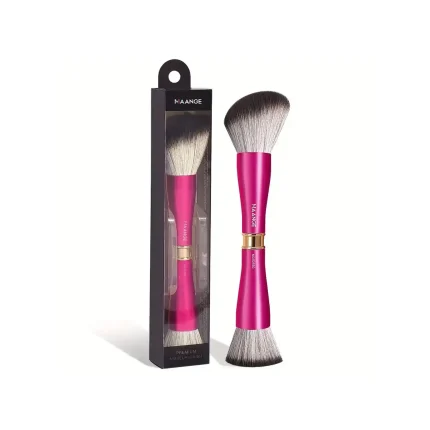 MAANGE Professional Double-Ended Makeup Brush – Foundation & Powder Brush (2-in-1, Premium Synthetic Bristles, Travel-Friendly)