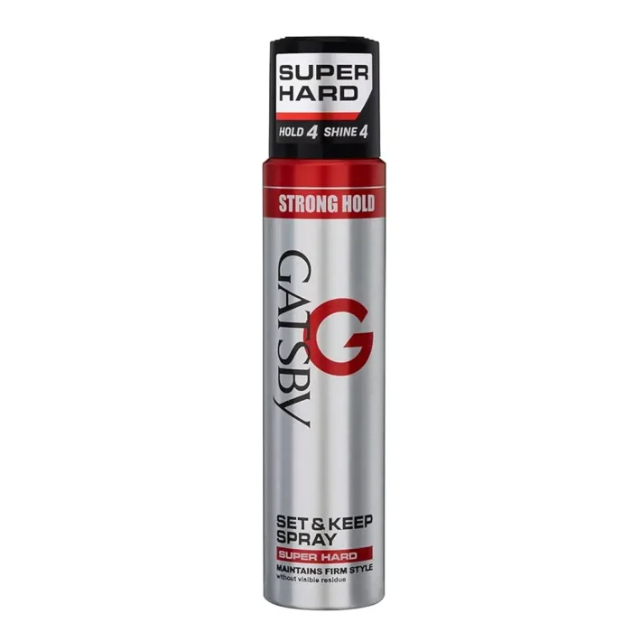 Gatsby Super Hard Set & Keep Styling Hair Spray 250ml - Image 1
