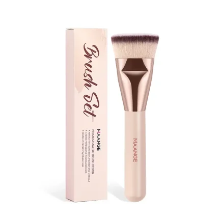MAANGE Flat Top Foundation Brush – Professional Makeup Brush for Liquid, Cream & Powder, Kabuki Style with Soft Synthetic Bristles