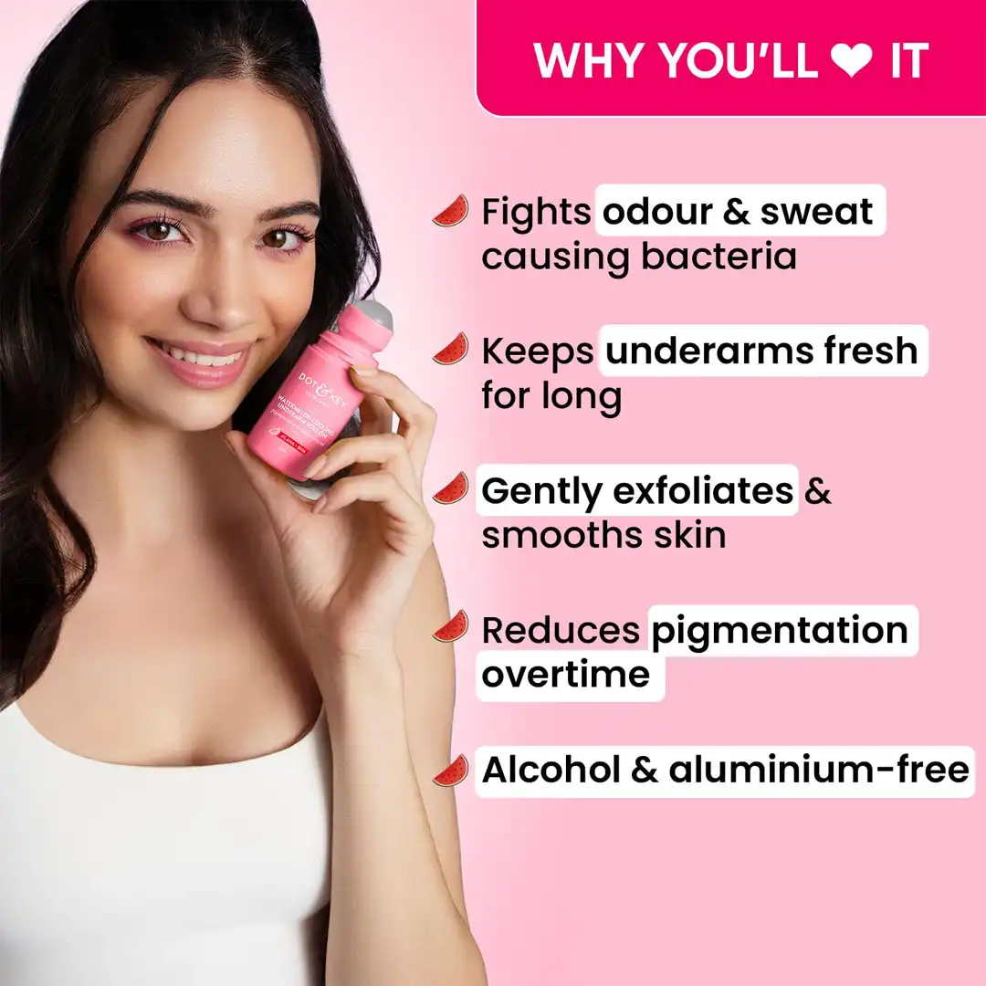 cooling underarm roll on1 Dot & Key Watermelon Cooling Underarm Roll On | 4% AHA + BHA | Odour & Sweat Control | Fresh Aqua Fragrance – 50ml - Image 4