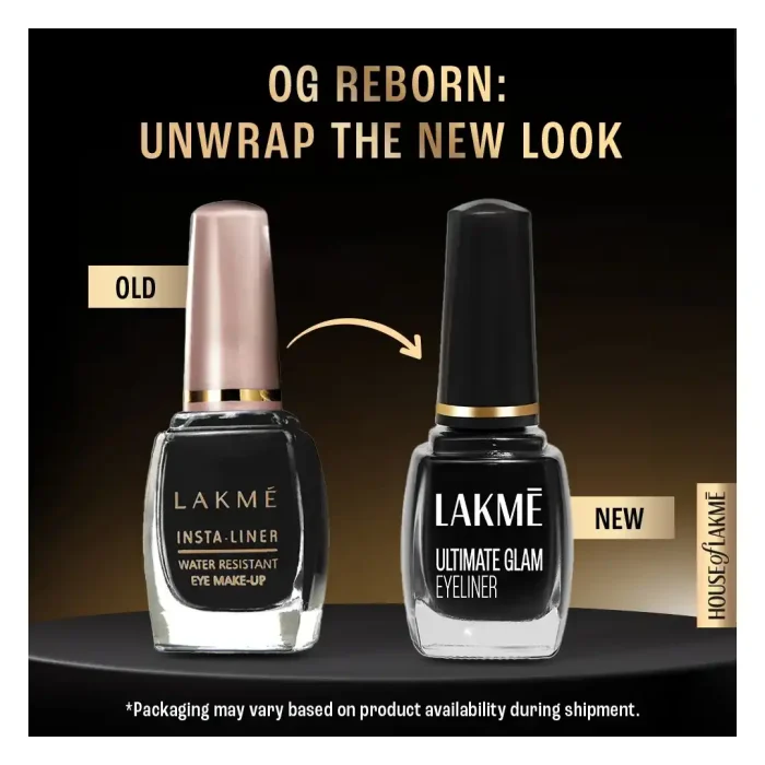 Lakme Ultimate Glam Eye Liner | Semi-Matte Black | Long Lasting | Smudge-Proof – 9ml - Image 2