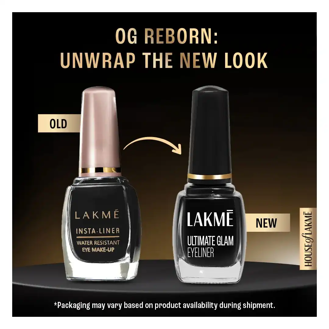 lakme3 Lakme Ultimate Glam Eye Liner | Semi-Matte Black | Long Lasting | Smudge-Proof – 9ml - Image 2