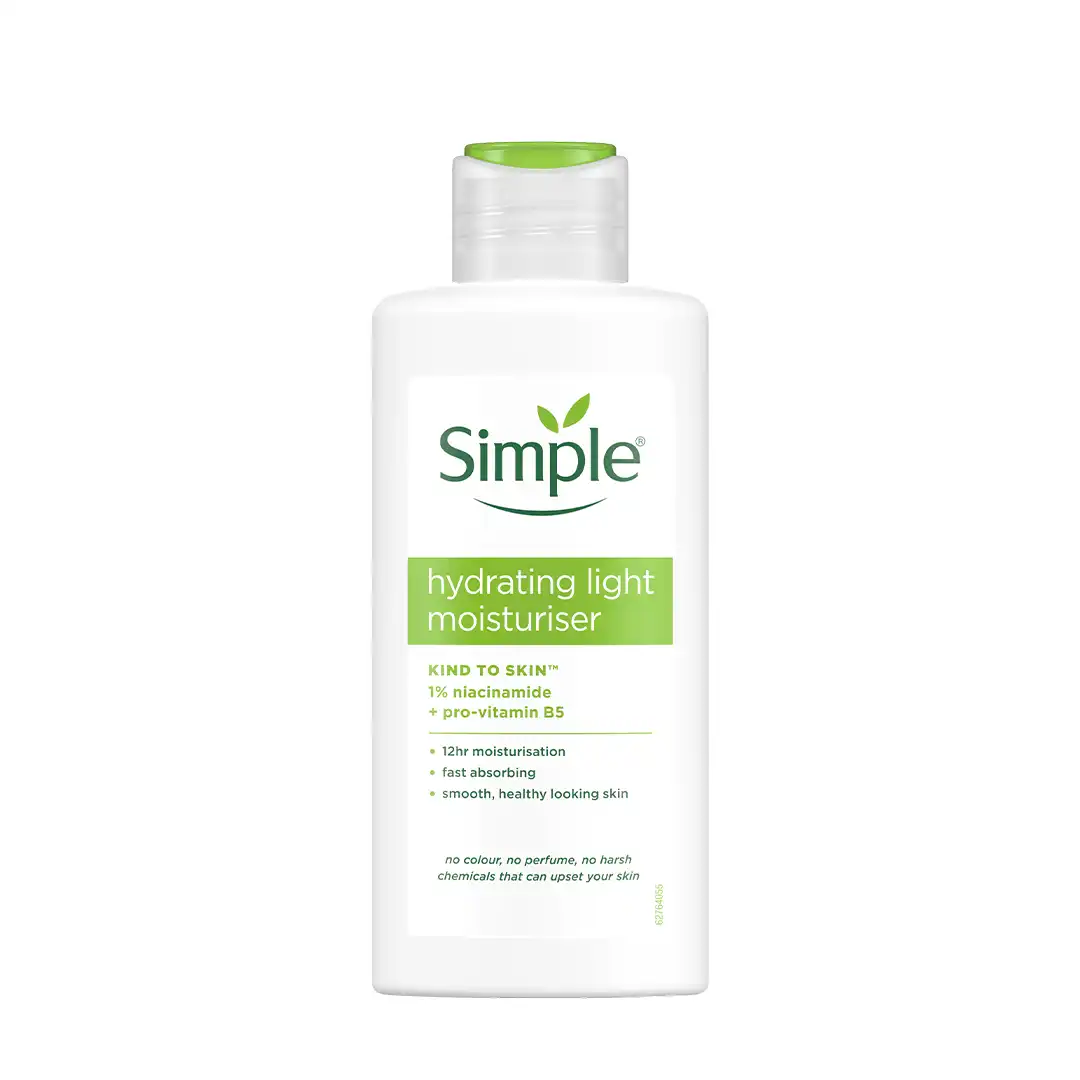 light moisturizer Simple Kind to Skin Hydrating Light Moisturiser | Vitamin E & B5 | Lightweight, Non-Greasy Hydration for All Skin Types – 125ml - Image 1