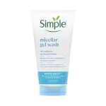 Simple Water Boost Micellar Facial Gel Wash | Hydrating, Soap-Free Cleanser | For Dry & Dehydrated Skin – 150ml