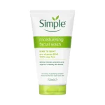 Simple Kind to Skin Moisturising Face Wash | With Vitamin E & Pro-Vitamin B5 | Gentle, Soap-Free Cleanser for Dry & Sensitive Skin – 150ml