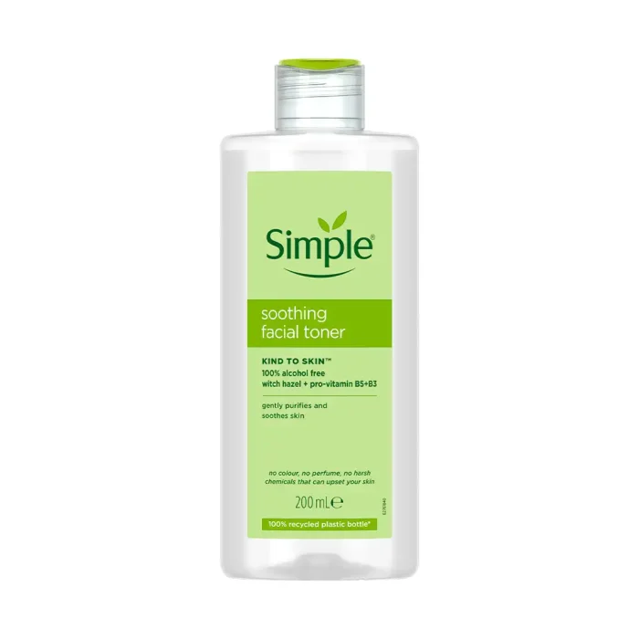 Simple Kind to Skin Soothing Facial Toner | With Witch Hazel, Niacinamide & Pro-Vitamin B5 | Gentle, Alcohol-Free Toner for All Skin Types – 200ml - Image 1