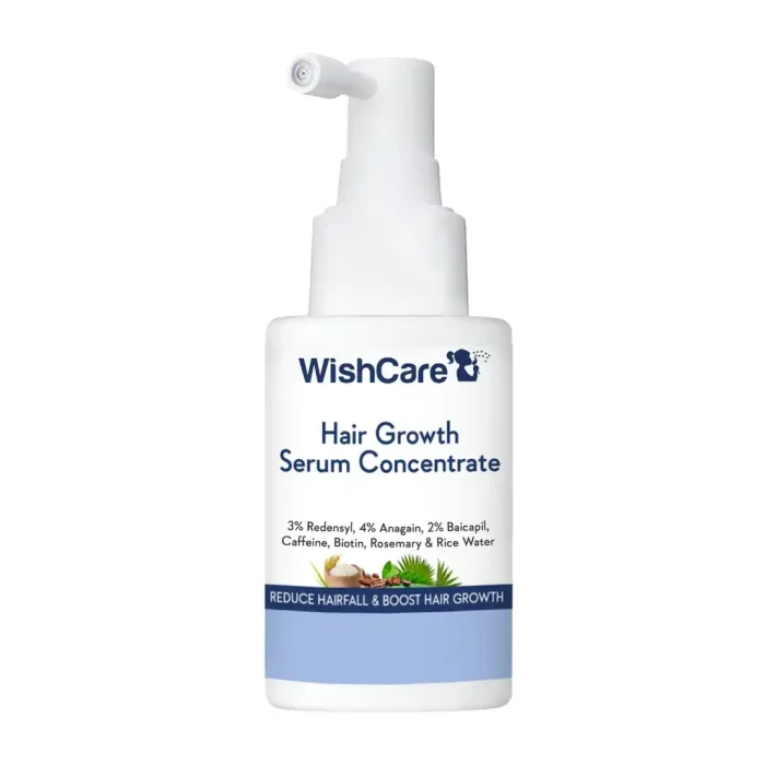 WishCare Hair Growth Serum Concentrate - Rosemary, 3% Redensyl, 4% Anagain, 2% Baicapil, Caffeine, Biotin, Plant Keratin & Rice Water – 50ml - Image 1